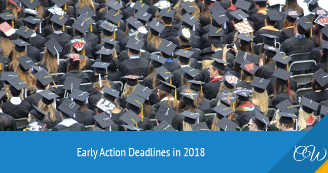 Early Action Deadlines in 2018