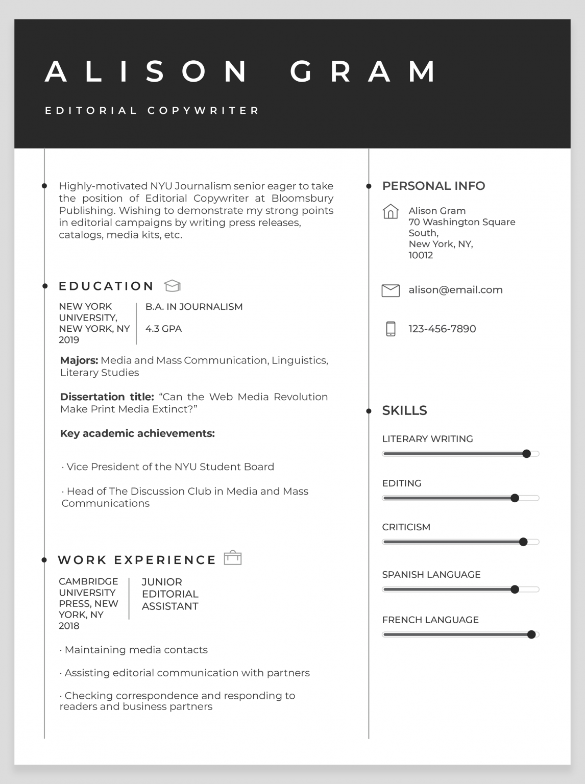 who can help me make a resume