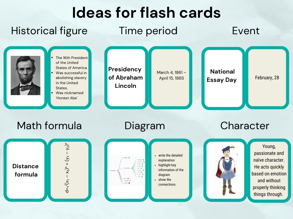 ideas for flash cards