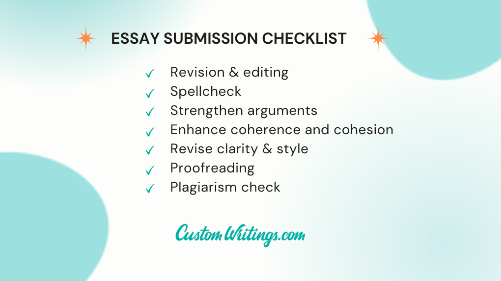 essay submission checklist