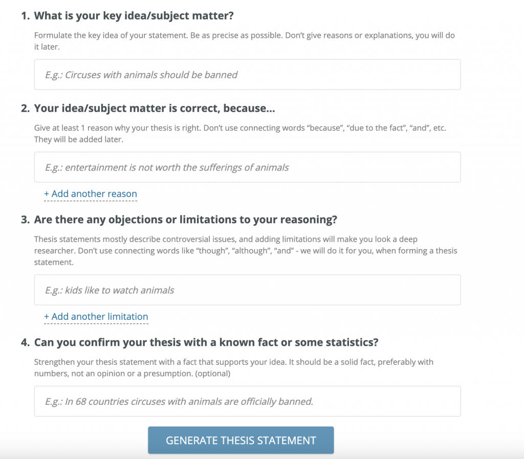 thesis statement generator