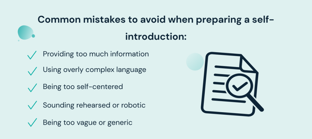 self-introduction mistakes