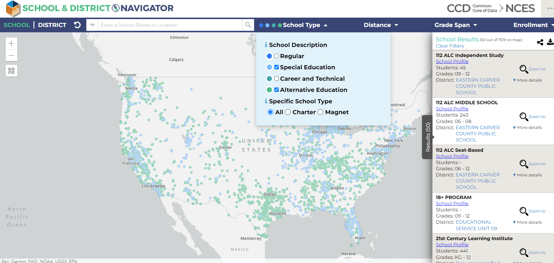 Special Education Map