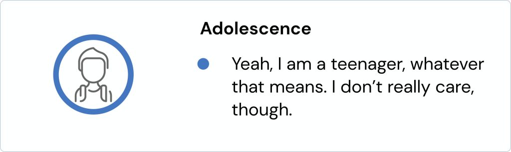 Adolescence stage of development