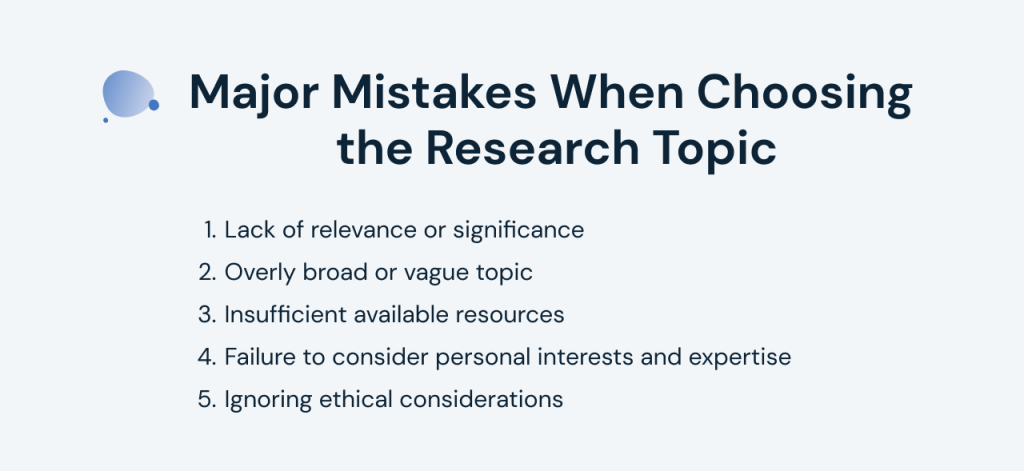 Research Proposal Mistakes