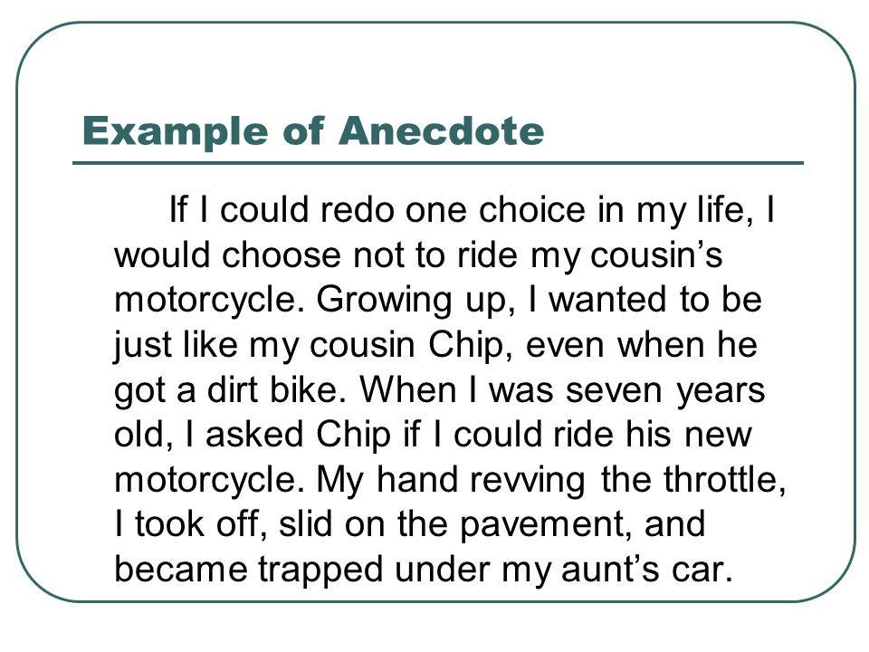 how to start an essay with an anecdote