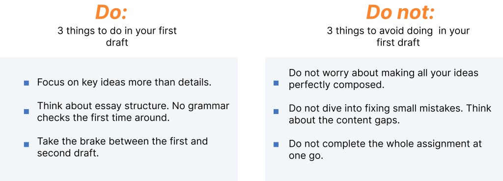 Draft Writing Do's and Don'ts
